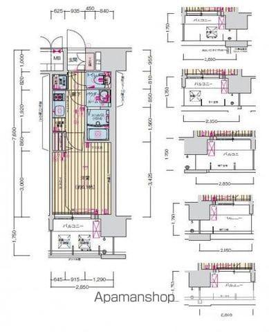 プレサンス京町堀ノース(1K/10階)の間取り写真