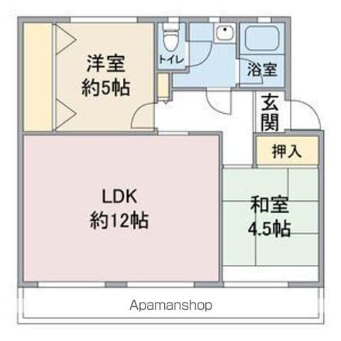 ハビタブル森本A棟(2LDK/3階)の間取り写真