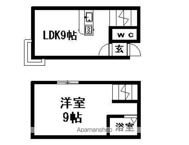 AMS奥村(1DK/2階)の間取り写真