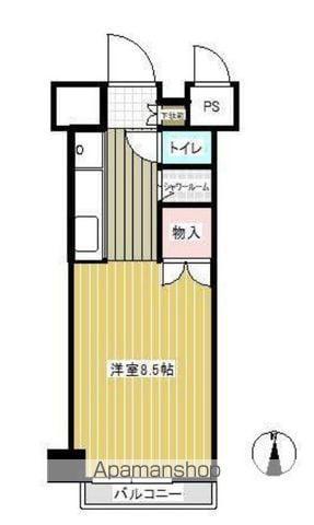 メゾン栗田(ワンルーム/2階)の間取り写真