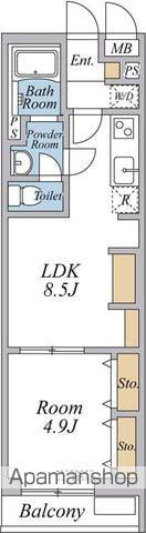 リブリ・北綾瀬(1LDK/1階)の間取り写真