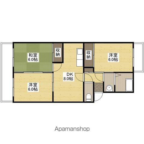 第2住田マンション(3DK/1階)の間取り写真