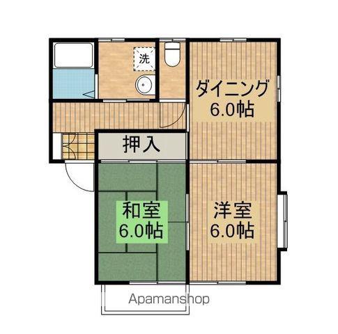 メゾンKM(2DK/2階)の間取り写真