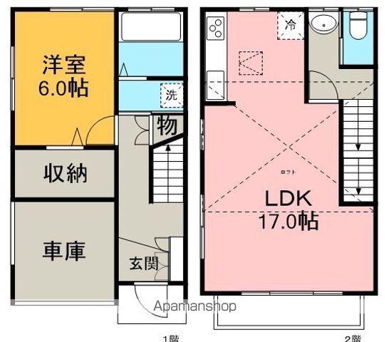フェニックス霞(1LDK/1階)の間取り写真