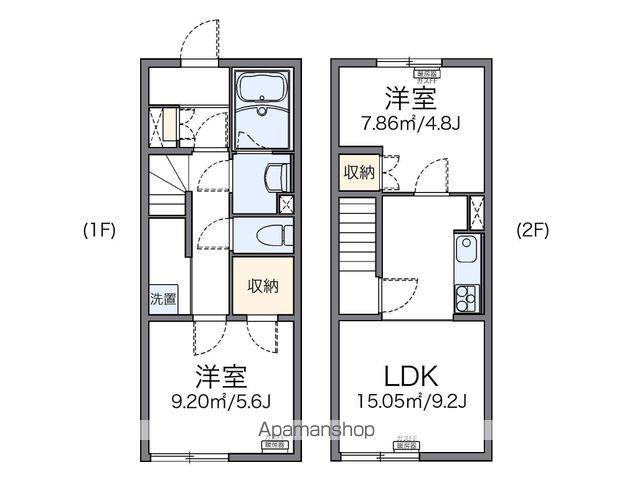 レオネクストグリーンパレス(2LDK/1階)の間取り写真