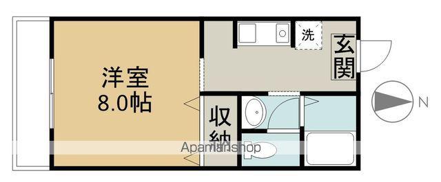ソレイユ(1K/2階)の間取り写真