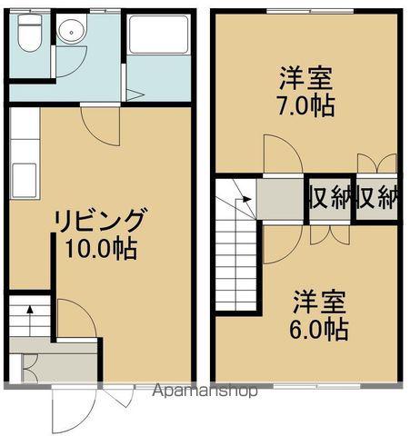 コーポ純5(2LDK/1階)の間取り写真