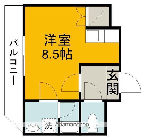 DONDON21(ワンルーム/3階)の間取り写真