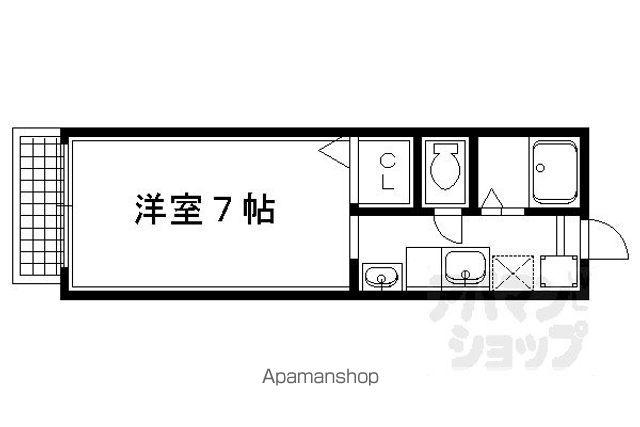 ラフィネ北白川I(1K/1階)の間取り写真