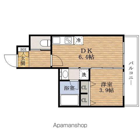 SPLENDIDE安土町(1DK/10階)の間取り写真