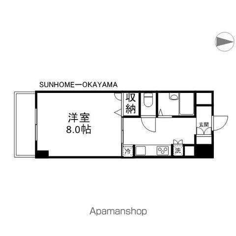 エスペランサ津島(1K/6階)の間取り写真