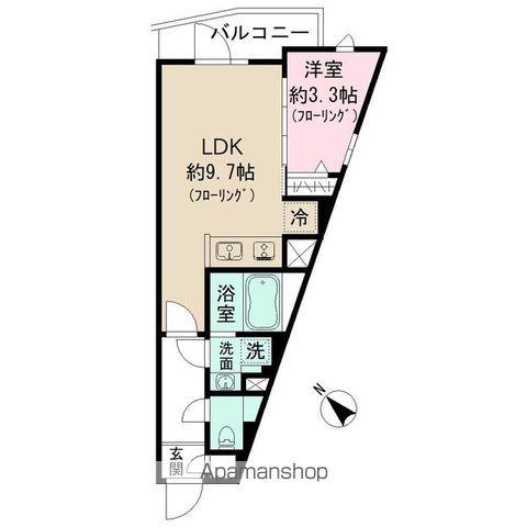 コンポジット南雪谷(1LDK/1階)の間取り写真