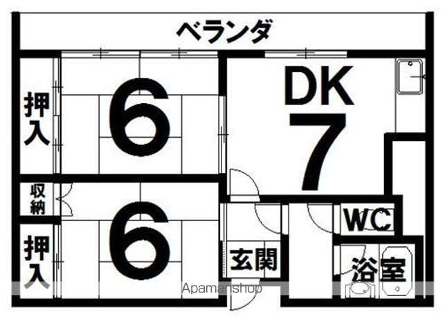 コーポ金太郎2(2DK/1階)の間取り写真