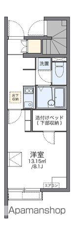 レオネクストキララⅡ(1K/1階)の間取り写真