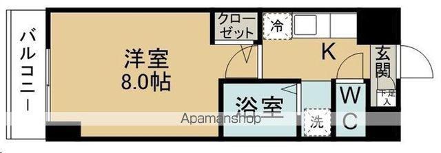 ベルハイム山手町(1K/6階)の間取り写真