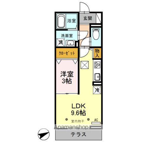 プレミスト Ⅶ(1LDK/1階)の間取り写真