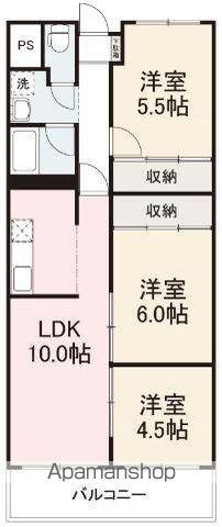 ハイマート屋島(3LDK/5階)の間取り写真