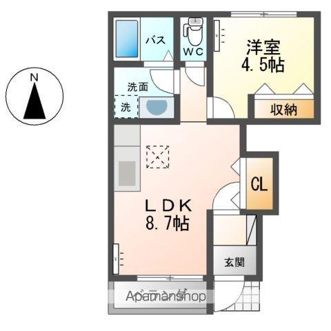 エイ・ティ テラス(1LDK/1階)の間取り写真