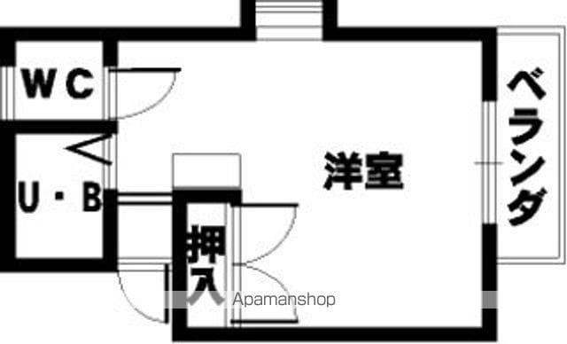 フジコーマンション小松里(1K/1階)の間取り写真