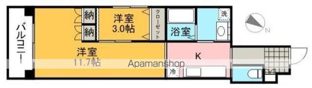 ピエス白山(2K/2階)の間取り写真