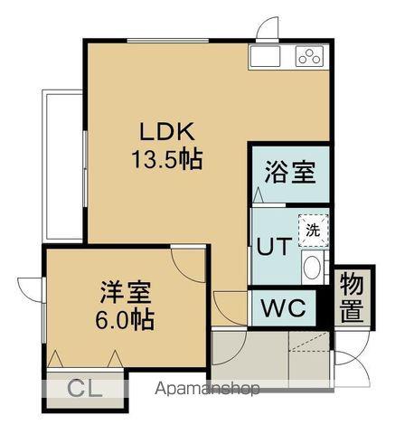 ポートタウン新中野(1LDK/1階)の間取り写真