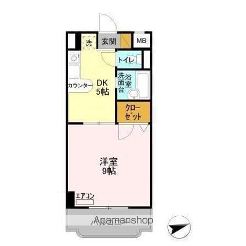 Y・Rレジデンス(1DK/6階)の間取り写真