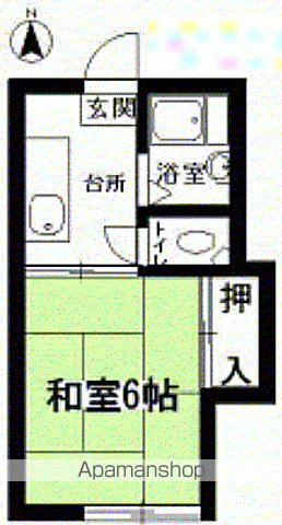 コクセイハイツ(1K/2階)の間取り写真