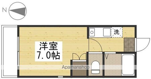 プリメゾン岡山津倉(ワンルーム/1階)の間取り写真