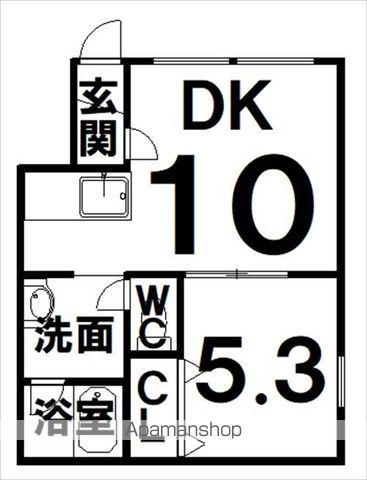 メルパルク(1LDK/1階)の間取り写真