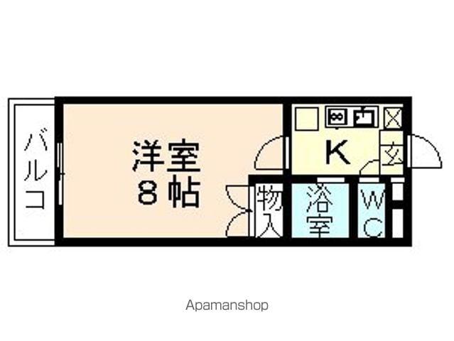 桑島ビルB(1K/3階)の間取り写真