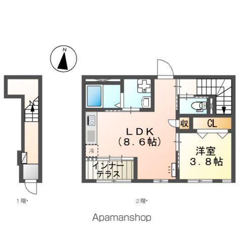 八高線 箱根ケ崎駅 徒歩20分 2階建 新築(1LDK/2階)の間取り写真