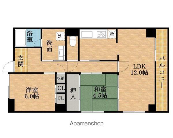 ベリオ高石(2LDK/5階)の間取り写真