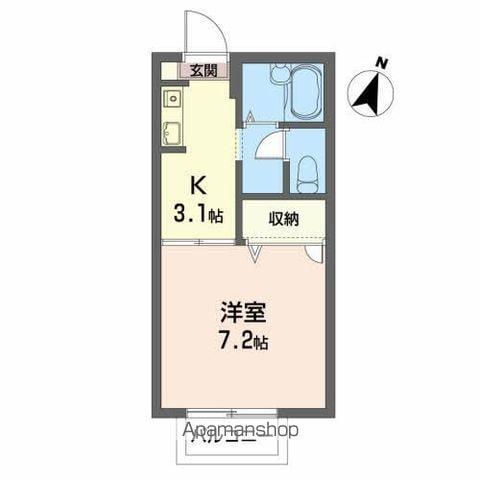 プラザ921(1K/2階)の間取り写真
