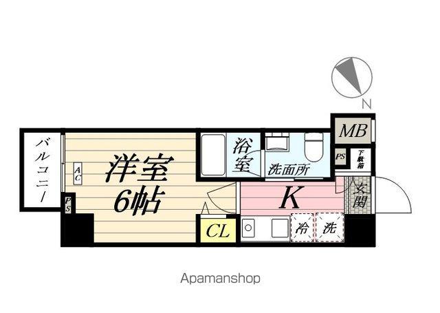 LOG鶴見(1K/2階)の間取り写真