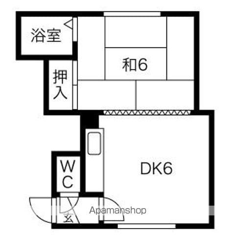中央コーポ(1DK/2階)の間取り写真