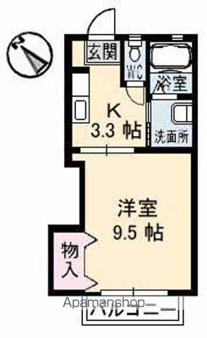 アメニックス福山10番館(1K/1階)の間取り写真