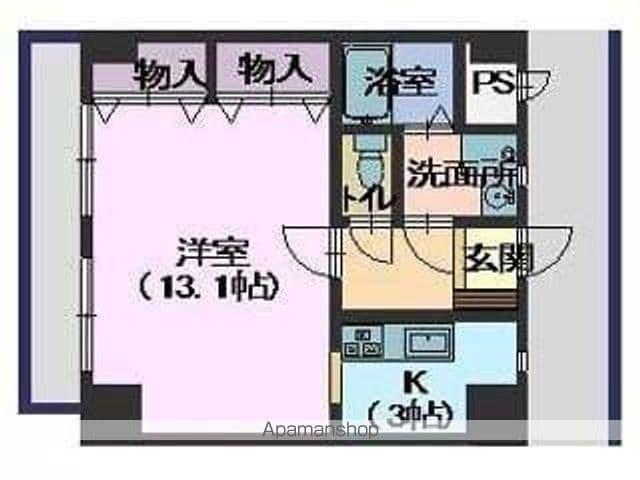 プティ・リビエールⅡ番館(1K/5階)の間取り写真