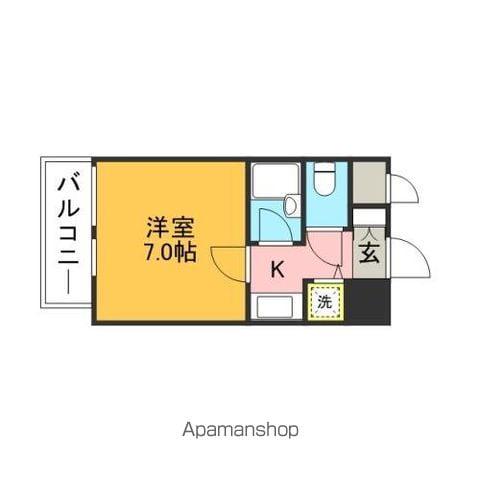 ラ・パルフェ・ド・フィネス(1K/10階)の間取り写真