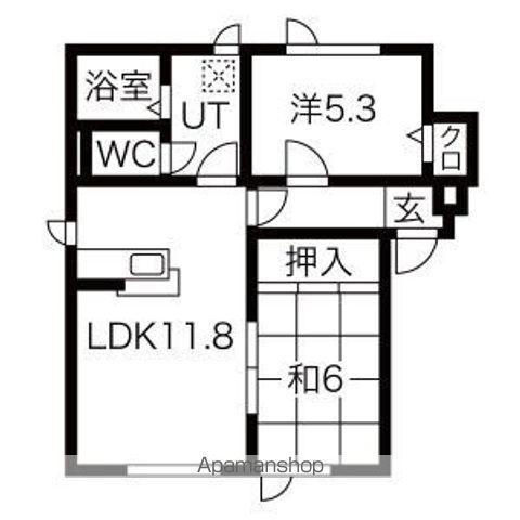 リバティーベル(2LDK/1階)の間取り写真