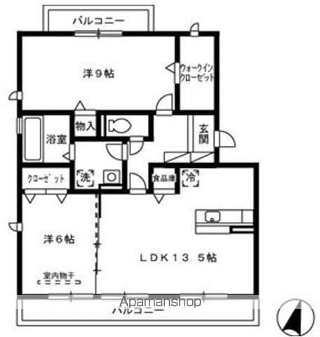 SUNNYFLATYASUDA(2LDK/2階)の間取り写真