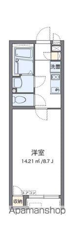 クレイノアペルト泉佐野Ⅰ(1K/1階)の間取り写真