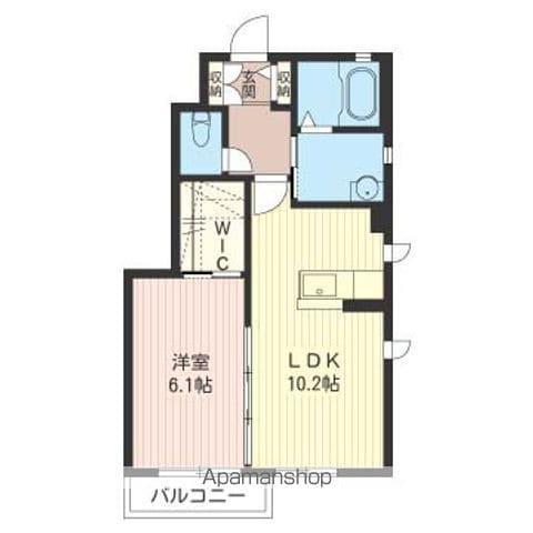 メゾンルージュB(1LDK/1階)の間取り写真