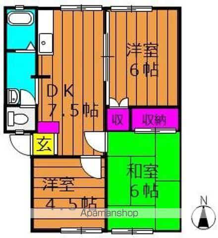 コーポサンライト(3DK/1階)の間取り写真