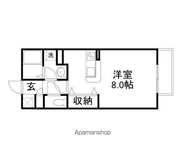 グランデ トト A・B棟(ワンルーム/2階)の間取り写真