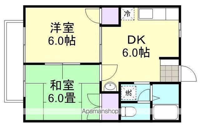 ニューシティM(2DK/1階)の間取り写真