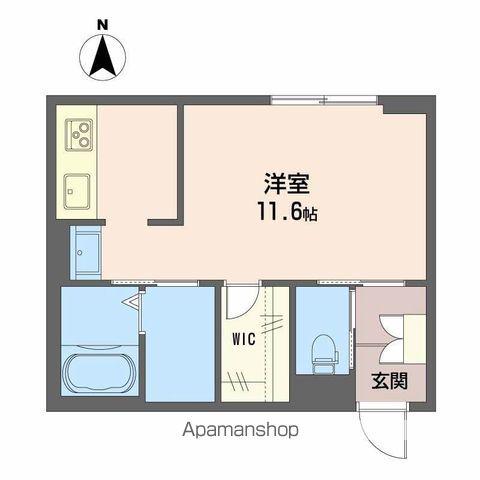 リコリス中一万(ワンルーム/1階)の間取り写真