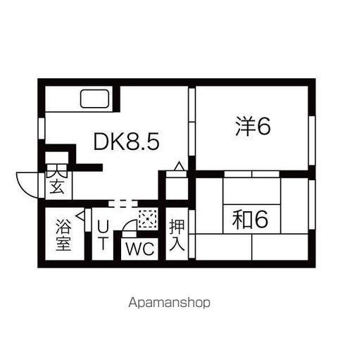 サンサンハウス(2DK/1階)の間取り写真