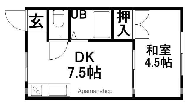 グレースマンション陽功(1DK/2階)の間取り写真