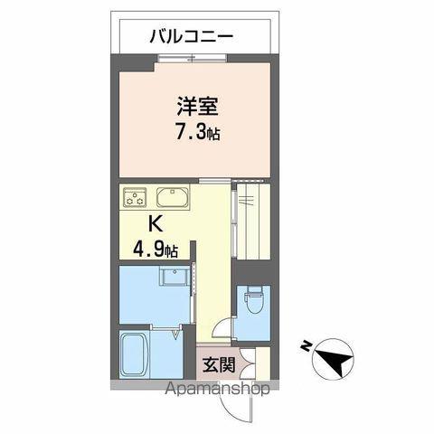 PARADISO本荘(1K/2階)の間取り写真