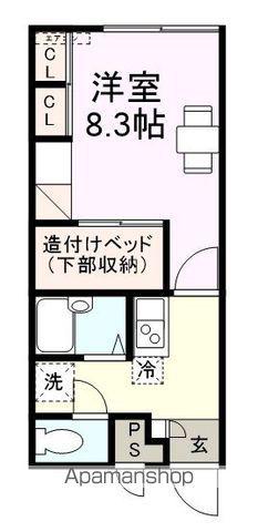 メイリリー野中(ワンルーム/1階)の間取り写真